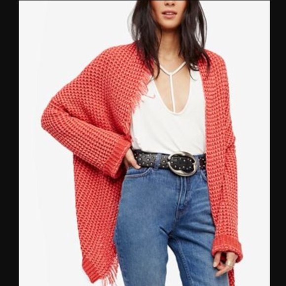 Free People Sweaters - FREE PEOPLE I'll Be Around Cardigan M Chunky Open